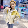 G.DUCKKIDS童裝女童外套春秋季2025新款韓版中大兒童夾克洋氣百搭小女孩上衣 黃色 160 建議身高150cm 13-14歲cm 曬單實(shí)拍圖