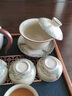 貝柚功夫茶具禮盒套裝泡茶器蓋碗茶壺節(jié)日送禮禮品-南風(fēng)知意 海浪江崖蓋碗套+茶葉罐+茶盤 12件 曬單實拍圖