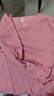 無印良品（MUJI） 女式 棉厚款 U領 八分袖T恤 FCD76C3A 粉紅色 S 155/80A 曬單實拍圖