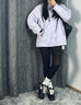耐克（NIKE）定制球鞋 AirForce1LowWMNS百搭麻繩機械風耐磨低幫板鞋男女黑色 黑色 36 曬單實拍圖