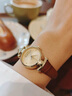 西太后女士手表精致女款輕奢小表盤(pán)石英表氣質(zhì)女表土星腕表女式 棕色女表 23mm 曬單實(shí)拍圖