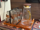 格娜斯（CRISTALGLASS）玻璃杯家用套裝耐熱帶把高顏值水杯泡茶杯咖啡杯家庭喝水杯子水壺 束腰杯6只+清韻壺+杯架+實(shí)木盤 曬單實(shí)拍圖