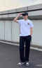 卡圖弛冰絲微喇休閑褲子男夏季彎刀美式高街冰絲褲cleanfit痞帥速干長(zhǎng)褲 黑色 XL 曬單實(shí)拍圖