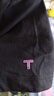 拇指白小T一代純棉短袖T恤男女春夏休閑小白丅百搭打底衫 墨黑男款 L  曬單實拍圖