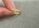 行金銀中黃金耳環(huán)999足金素圈耳環(huán)養(yǎng)耳耳圈計價生日禮物送女友圣誕節(jié)禮物 耳圈 克重多退少補 約1g 曬單實拍圖