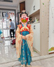 安妮優(yōu)兒女童敦煌飛天漢服春秋2025新款女孩唐裝襦裙國風(fēng)連衣裙 藍(lán)色140 曬單實(shí)拍圖