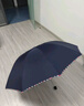 天堂 加大雨傘三折 晴雨兩用商務傘經典格紋10骨大雨傘男女 黑色 曬單實拍圖