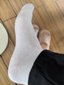 棉十三白色襪子女士中筒襪春秋季【新疆棉10A抗菌防臭】女襪純色長襪5雙 曬單實拍圖