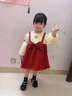 G.DUCKKIDS小黃鴨寶寶周歲禮服女童連衣裙春秋季嬰兒童公主裙洋氣抓周衣服裙 紅色春秋款 90 尺碼1~2歲【 80-90cm】cm 曬單實(shí)拍圖