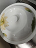 金嵐玉唐山骨瓷9英寸湯鍋帶瓷蓋大湯碗帶蓋深湯碗9品鍋瓷蓋湯盤大海碗 出水芙蓉-9英寸品鍋1個 曬單實(shí)拍圖