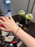 中國黃金（CHINA GOLD）和田玉小蠻腰手串足金手鏈女款手飾老婆生日禮物中秋節禮物送女友 【福運相伴】小蠻腰和田玉手串 約0.45g代寫(xiě)賀卡 曬單實(shí)拍圖