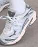 adidas「光波鞋」TEMPER RUN 2經(jīng)典復(fù)古網(wǎng)面老爹鞋阿迪達斯三葉草   漢玉白/金屬銀/乳白色   43 曬單實拍圖