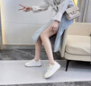 ZUOSAISI品牌小白鞋女厚底真皮運(yùn)動(dòng)休閑鞋女2025秋季新品女鞋百搭鞋子女 米白色 35 曬單實(shí)拍圖
