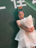 A 21 FUNB公主裙女童蓬蓬紗超仙洋氣小女孩主持人禮服六一兒童演出服夏季 白色 130 cm 曬單實(shí)拍圖