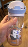膳魔師（THERMOS）兒童水杯水壺膳魔師tritan吸管杯男女學生小熊貓塑料水杯420ml紫 曬單實拍圖