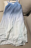 ELLE法式海邊度假風(fēng)漸變吊帶連衣裙女2025夏季新款長款無袖海浪裙 藍色 M 曬單實拍圖
