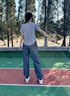 PHIGEER速干運(yùn)動(dòng)套裝女夏季透氣寬松羽毛球服短袖專(zhuān)業(yè)跑步健身訓(xùn)練服t恤 紫色兩件套（墨灰褲） M【推薦90-108斤】 曬單實(shí)拍圖