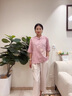 雅鹿媽媽裝夏裝2025新款國(guó)風(fēng)套裝洋氣中年女士上衣中老年人棉麻兩件套 粉紫色套裝 3XL (建議110-125斤) 曬單實(shí)拍圖