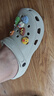 名創(chuàng)優(yōu)品（MINISO）洞洞鞋女男夏季外穿沙灘涼鞋防滑厚底踩屎感包頭涼拖鞋骨白38-39 曬單實(shí)拍圖