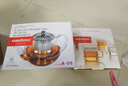 金灶（KAMJOVE）耐熱玻璃泡茶壺飄逸杯304不銹鋼過(guò)濾茶具花茶杯花茶壺大容量套裝 A-08搭配4個(gè)小茶杯 800ml 曬單實(shí)拍圖