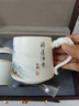 典躍手繪羊脂玉瓷茶杯高檔描金白瓷茶水分離泡茶杯過濾辦公室老板杯 大師手工-尊享杯(源遠流長) 曬單實拍圖
