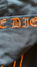 VLONE 大V logo系列 標(biāo)語大LOGO刺繡連帽開衫拉鏈衛(wèi)衣 情侶 黑橙 米黑 VLZH25002黑橙 XL 曬單實(shí)拍圖