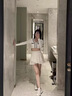 悅步運動(dòng)短裙網(wǎng)球裙女速干羽毛球服運動(dòng)套裝健身跑步百褶裙半身短裙 白色短裙 【防走光含安全褲】 M 【建議體重100-115斤】 曬單實(shí)拍圖