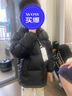 保姆鵝 兒童羽絨服寶寶加厚白鴨絨外套男童女童保暖防風(fēng)冬裝 黑 130 曬單實(shí)拍圖