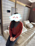 恰凡（QIAFAN）媽媽裝冬裝加厚紅色毛衣新款中老年女裝秋冬本命年打底衫針織上衣 AM71A 安可拉紅 L 曬單實(shí)拍圖