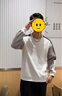 花花公子（PLAYBOY）衛(wèi)衣男士春秋季2025新款時尚百搭圓領長袖t恤男裝潮流寬松上衣男 5809白色 XL 曬單實拍圖