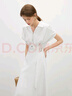 范思藍(lán)恩氣質(zhì)V領(lǐng)連衣裙女夏季2025新款松弛慵懶條紋高腰裙子2185 白底條紋 XL 曬單實拍圖