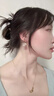 Lnieer設(shè)計感花朵珍珠耳圈女小眾百搭耳環(huán)2025新款爆款氣質(zhì)網(wǎng)紅耳釘耳飾 森系珍珠花朵耳環(huán)【電鍍加厚上色】 曬單實(shí)拍圖