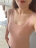 夢(mèng)特嬌無(wú)痕莫代爾背心女內(nèi)搭薄款小吊帶無(wú)袖打底衫冰絲涼感緊身汗衫夏季 【圓領(lǐng)】仲夏粉 L 【適合100-120斤】 曬單實(shí)拍圖