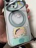 ROCK蠟筆小新適用蘋果16proMax手機(jī)殼iPhone16proMax保護(hù)套Magsafe磁吸旋轉(zhuǎn)支架硅膠防摔全包可愛青色 曬單實(shí)拍圖