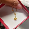 萃華金店足金999鑲鉆隕石星星黃金項鏈古法女士套鏈首飾送女友生日禮物 足金星星套鏈金重約7g 曬單實(shí)拍圖
