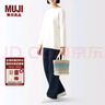 無印良品（MUJI） 印度手工編織小型托特包 購物袋手提包度假沙灘包七夕情人節(jié)禮物 綠色 曬單實拍圖