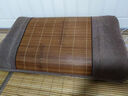 席師傅新升級夏季涼爽夏涼枕套涼席成人冰絲枕芯套一對裝夏天竹席枕頭套 本竹枕套-咖【一對裝】 48cmX74cm 曬單實(shí)拍圖