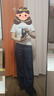 UR2025夏季新款女裝復(fù)古休閑紐扣牛仔長(zhǎng)褲UWM850141 靛藍(lán) 25 曬單實(shí)拍圖