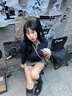 凡小如長(cháng)袖t恤女早秋2025年新款修身顯瘦百搭打底衫正肩高級感螺紋上衣 藏青色 M 【建議90-100斤】 曬單實(shí)拍圖