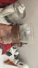 格娜斯（CRISTALGLASS）玻璃杯家用套裝耐熱帶把高顏值水杯泡茶杯咖啡杯家庭喝水杯子水壺 風(fēng)琴束腰杯350ml6只+黑色杯架 曬單實(shí)拍圖