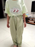 G.DUCKKIDS女童夏裝套裝2025新款洋氣兒童時髦休閑衣服女大童運動短袖兩件套 綠色套裝 150 cm 曬單實拍圖