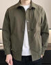 JEEP SPIRIT高檔2025春秋季新款男士翻領(lǐng)襯衫潮流韓版美式休閑寬松長(cháng)袖襯衣 軍綠色 XL 曬單實(shí)拍圖