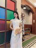 蕓蕁裙子女夏季2025新款新中式國風(fēng)印花假兩件連衣裙旗袍改良年輕款少 新中式連衣裙 S 曬單實(shí)拍圖