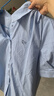 茵曼（INMAN）【純棉】百搭壓褶刺繡翻領(lǐng)襯衫女裝2026夏季新款泡泡袖襯衣上衣 淺藍色 XL 曬單實(shí)拍圖