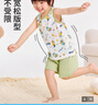 俞兆林（YUZHAOLIN）兒童背心套裝夏季男童背心短褲兩件裝中小童衣服童裝 恐龍機器人 曬單實拍圖