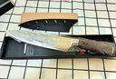 歐派 大馬士革紋廚刀廚房切菜刀水果刀家用不銹鋼廚師料理刀西餐刀具 西式激光紋廚師刀【贈(zèng)刀套】 曬單實(shí)拍圖