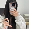 瑪爾扎 貼鉆狗狗支架鏡面適用iphone16手機殼新款蘋(píng)果15promax全包防摔14pro趣味卡通13可愛(ài)12硅膠女款 鏡面+貼鉆+支架 iPhone 16 曬單實(shí)拍圖