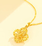 中國黃金（CHINA GOLD）四葉草黃金項鏈女足金轉(zhuǎn)運珠吊墜七夕情人節(jié)禮物送女友老婆表白 【京速達】轉(zhuǎn)運珠四葉草足金吊墜 贈S925鏈 曬單實拍圖