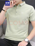 羅蒙（ROMON）短袖t恤男商務(wù)休閑彈力透氣POLO領(lǐng)打底衫上衣服男裝LM13綠色2XL 曬單實(shí)拍圖