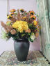歐城輕奢風(fēng)仿真花假花擺件 歐式美式仿真花套裝客廳裝飾花餐桌花盆栽 秋色森林加深棕色花瓶 曬單實(shí)拍圖